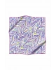 Vissona %100 Twill İpek Yaprak Desenli Pembe - Saks Renkli 90x90 Eşarp Dikim Şekli : El Dikişi