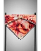 Vissona %100 Twill İpek Batik Çiçek Desenli Hardal - Kırmızı Renkli 90x90 Eşarp Kenar Dikiş Şekli El Dikişli