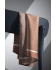 Vissona %100 Twill İpek Leopar Desenli Vizon Renkli 90x90 Eşarp Dikim Şekli : El Dikişi