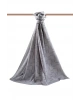Vissona LÜKS MEDİNE İPEĞİ MONOGRAM DESENLİ GRİ RENKLİ 75X195 KIRIŞMAZ ŞAL MOSS KREP DİKİŞ TİPİ İTALYAN DİKİŞ