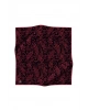 Vissona %100 Twill İpek Çıtır Çiçek Desenli Siyah - Bordo Renkli 90x90 Eşarp Dikim Şekli : El Dikişi