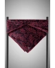 Vissona %100 Twill İpek Çıtır Çiçek Desenli Siyah - Bordo Renkli 90x90 Eşarp Dikim Şekli : El Dikişi