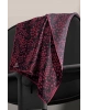 Vissona %100 Twill İpek Çıtır Çiçek Desenli Siyah - Bordo Renkli 90x90 Eşarp Dikim Şekli : El Dikişi