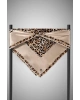 Vissona %100 Twill İpek Leopar Desenli Bej Renkli 90x90 Eşarp Dikim Şekli : El Dikişi