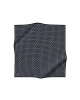 Vissona %100 Twill İpek Zincir Desenli Siyah - Saks Renkli 90x90 Eşarp Kenar Dikiş Şekli El Dikişli