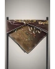 Vissona %100 Twill İpek Kurdele Ve Zincir Desenli Bakır - Turuncu Renkli 90x90 Eşarp Dikim Şekli : El Dikişi