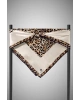 Vissona %100 Twill İpek Leopar Desenli Krem Renkli 90x90 Eşarp Dikim Şekli : El Dikişi