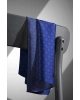 Vissona %100 Twill İpek Monogram Desenli Saks Renkli 90x90 Eşarp Dikim Şekli : El Dikişi