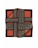 Vissona %100 Twill İpek Etnik Desenli Taba - Haki Renkli 90x90 Eşarp Dikim Şekli : El Dikişi