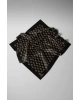 Vissona %100 Twill İpek Geometrik Desenli Siyah - Gold Renkli 90x90 Eşarp Dikim Şekli : El Dikişi