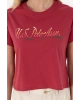 U.S. Polo Assn. U.S. Polo Assn. Gıselle Vişne Kadın T-Shirt