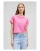 Mavi Pembe Basic Tişört Crop / Kısa Kesim