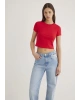 MAVİ Kırmızı Basic Crop Tişört