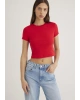 MAVİ Kırmızı Basic Crop Tişört