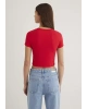 MAVİ Kırmızı Basic Crop Tişört