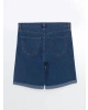 LCW Jeans Indigo Bermuda Fit Kadın Jean Şort