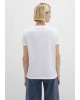 Mavi V Yaka Beyaz Basic Tişört Regular Fit / Normal Kesim