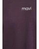 Mavi Logo Baskılı İnterlok Mor Tişört