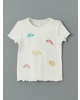 LC Waikiki LCW Kids Bisiklet Yaka Çiçekli Kız Çocuk Tişört