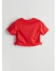 LC Waikiki Bisiklet Yaka Kız Çocuk Crop Tişört