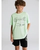 LCW Kids Yeşil Bisiklet Yaka Erkek Çocuk Tişört ve Şort