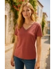 Fashion Friends Pamuklu Regular Fit Dantel Detaylı V Yaka Bluz