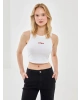 LC Waikiki Bisiklet Yaka Baskılı Kadın Crop