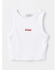 LC Waikiki Bisiklet Yaka Baskılı Kadın Crop
