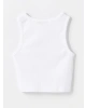 LC Waikiki Bisiklet Yaka Baskılı Kadın Crop