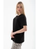 Fashion Friends %100 Pamuklu Tişört Siyah