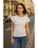 Fashion Friends %100 Pamuk Kolları Dantelli Ekru Bluz