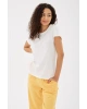 Fashion Friends Bisiklet Yaka %100 Pamuklu Tişört Beyaz