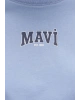 Mavi Logo Baskılı Crop Tişört Crop / Kısa Kesim