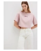 Mavi Logo Baskılı Crop Pembe Kadın T-Shirt