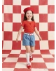LCW Kids Indigo Beli Kemerli Kız Çocuk Jean Şort