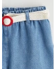 LCW Kids Indigo Beli Kemerli Kız Çocuk Jean Şort