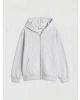 LCW Kids Gri Kapüşonlu Kalın Kız Çocuk Fermuarlı Sweatshirt