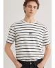MAVİ ÇİZGİLİ MAVİ LOGO TİŞÖRT Phantom Stripe