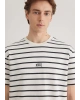 MAVİ ÇİZGİLİ MAVİ LOGO TİŞÖRT Phantom Stripe