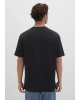 Mavi Batman Baskılı Siyah Tişört Loose Fit / Bol Rahat Kesim