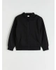 LCW Kids Siyah Uzun Kollu Kız Çocuk Fermuarlı Sweatshirt