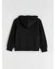 LCW Kids Siyah Uzun Kollu Kız Çocuk Fermuarlı Sweatshirt