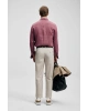 Lufian Pitaya Erkek Keten Gömlek Comfort Fit Gül Kurusu