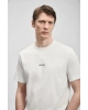 Lufian Marcus Modern Grafik T- Shirt Kırık Beyaz