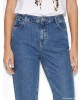 LCWAIKIKI Classic Indigo Beli Lastikli Straight Fit Kadın Jean Pantolon