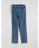 LCWAIKIKI Classic Indigo Beli Lastikli Straight Fit Kadın Jean Pantolon