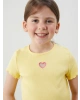 LCW Kids Bisiklet Yaka Nakışlı Kaşkorse Kız Bebek Tişört