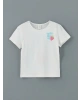 LCW Kids Beyaz Bisiklet Yaka Kız Bebek Tişört Ve Şort 2li