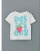 LCW Kids Beyaz Bisiklet Yaka Kız Bebek Tişört Ve Şort 2li