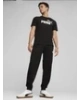 Erkek uzun pamuklu tişört Puma Ess No. 1 Logo Tee Siyah baskılı